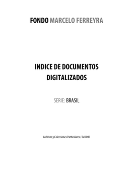 Fondo Marceloferreyra Indice De Documentos
