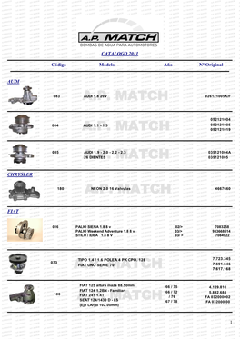 Catalogo Match 2012