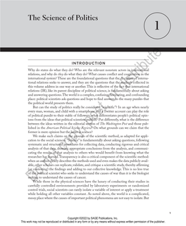 CHAPTER 1 the Science of Politics 3 Copyright ©2022 by SAGE Publications, Inc