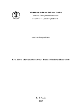 Universidade Do Estado Do Rio De Janeiro Centro De Educação E Humanidades Faculdade De Comunicação Social