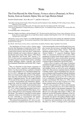 In Nova Scotia, from an Eastern Alpine Site on Cape Breton Island Stephen Darbyshire 1, S EAN Blaney 2, 4 , and SEAN Basquill 3