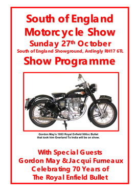 South of England Motorcycle Sho Ww Show Programm Ee