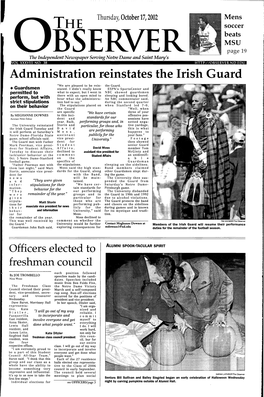 Administration Reinstates the Irish Guard