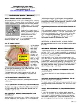 Brain-Eating Ameba (Naegleria)