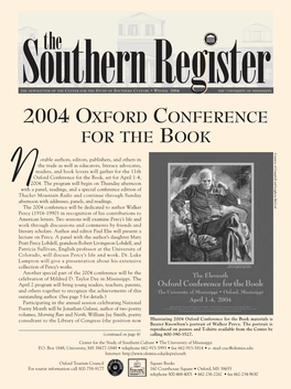 Southern Register Winter 2004 Page 3 Continued from Page 1 Selling Author of the Perfect Storm