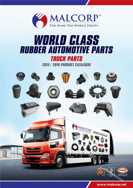 Rubber Automotive Parts Truck Parts 2015 / 2016 Product Catalogue