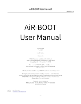 Air-BOOT User Manual Version 1.1.4