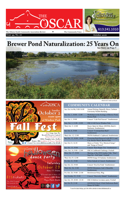 Brewer Pond Naturalization: 25 Yearssee Story on Onpage 5