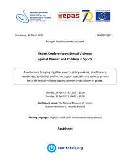 Expert Conference on Sexual Violence Against Women and Children in Sports