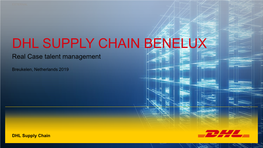 DHL SUPPLY CHAIN BENELUX Real Case Talent Management