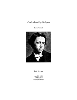 Charles Lutwidge Dodgson (Lewis Carroll)