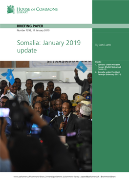 Somalia: January 2019 by Jon Lunn