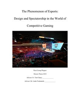 Design and Spectatorship in the World of Competitive Gaming