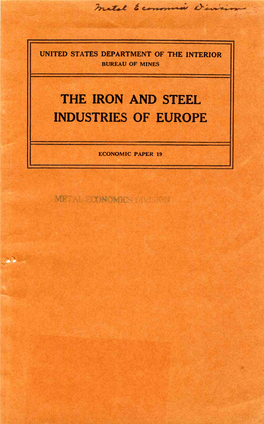 The Iron and Steel Industries of Europe