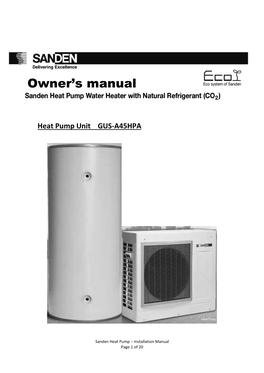 GUS Ecocute Owner's Manual.Indd