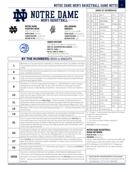 Notre Dame Men's Basketball Game Notes 1 by The