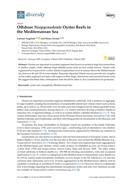 Offshore Neopycnodonte Oyster Reefs in the Mediterranean