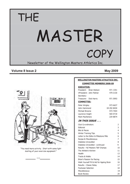 MASTER COPY Newsletter of the Wellington Masters Athletics Inc