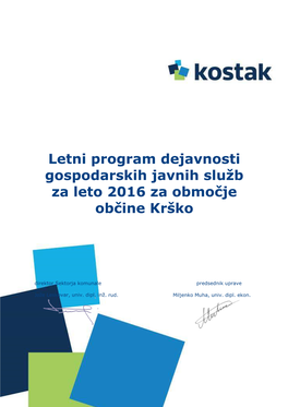 Program GJS Krško 2016
