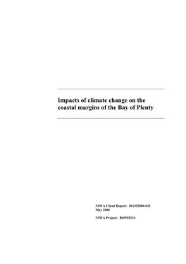 Impacts of Climate Change on the Coastal Margins of the Bay of Plenty