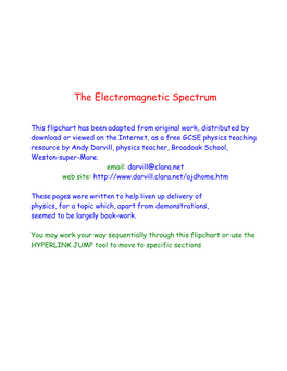 The Electromagnetic Spectrum