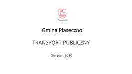 Gmina Piaseczno TRANSPORT PUBLICZNY