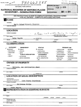 National Register of Historic Places Inventory - Nomination Form