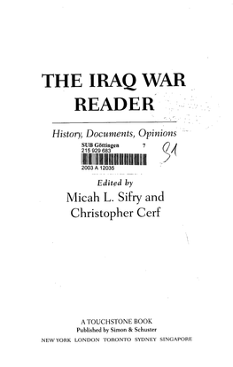 The Iraq War Reader