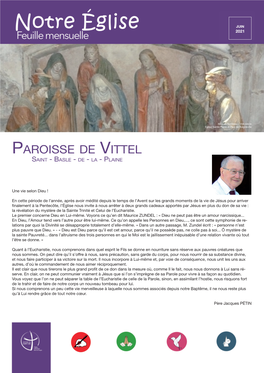 Paroisse De Vittel) Sous Réserve De Changements Dus Aux Mesures Sanitaires E-Mail FACEBOOK Vittel@Catholique88.Fr Paroisse De Vittel