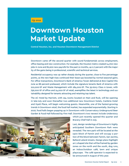 Downtown Houston Market Update