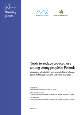 Tools to Reduce Tobacco Use Among Young People in Poland: Addressing Affordability and Accessibility of Tobacco Products Through Taxation and Other Measures