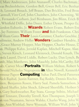 Wizards and Their Wonders: Portraits in Computing