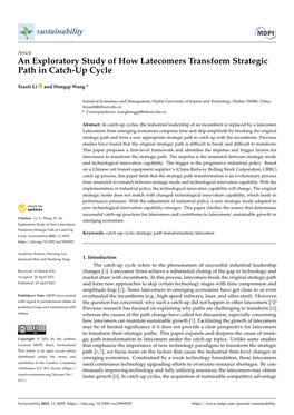 An Exploratory Study of How Latecomers Transform Strategic Path in Catch-Up Cycle