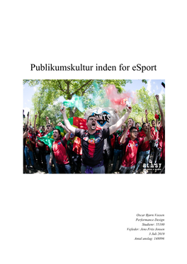 Publikumskultur Inden for Esport