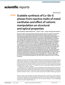 Scalable Synthesis of Cu–Sb–S Phases from Reactive Melts of Metal