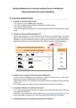 Questions/Réponses Sur Le Nouveau Système D'accès En Déchèteries