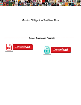 Muslim Obligation to Give Alms