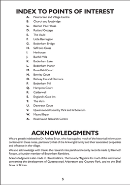 Index to Points of Interest Acknowledgments