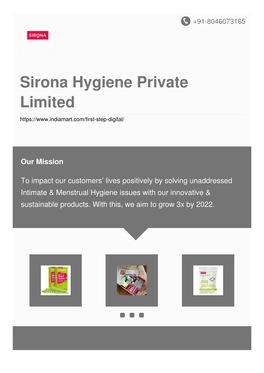 Sirona Hygiene Private Limited