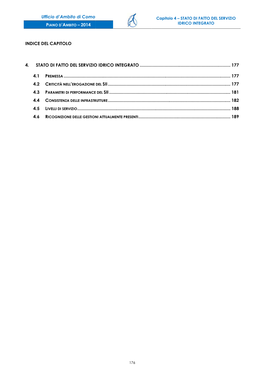 Capitolo 4 – STATO DI FATTO DEL SERVIZIO PIANO D ’A MBITO – 2014 IDRICO INTEGRATO