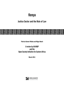 Kenya: Justice Sector and the Rule of Law V List of Boxes