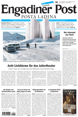 Engadiner Post Nr. 002 Vom Donnerstag, 07.01.2016