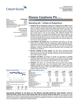 Dixons Carphone Plc (DC.L)