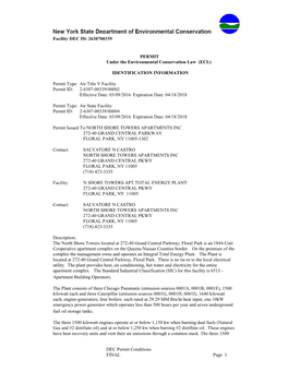 2630700339 DEC Permit Conditions FINAL Page 1 PERMIT Under The