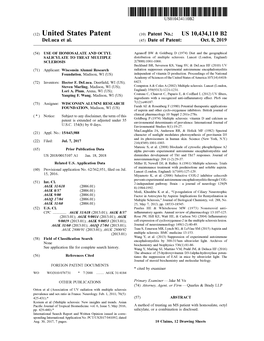 View U.S. Patent No. 10434110 in PDF Format