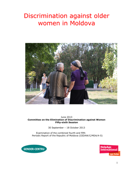 Discrimination Against Older Women in Moldova