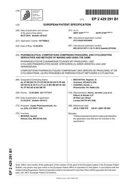 Pharmaceutical Compositions Comprising Prasugrel And