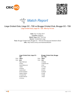 Match Report