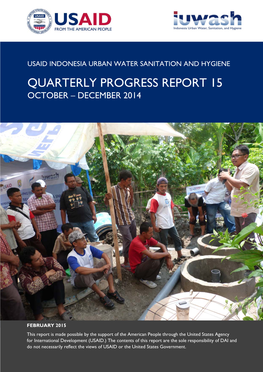 Quarterly Progress Report 15 October – December 2014