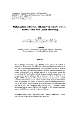 Optimization of Spectral Efficiency in Massive-MIMO TDD Systems with Linear Precoding